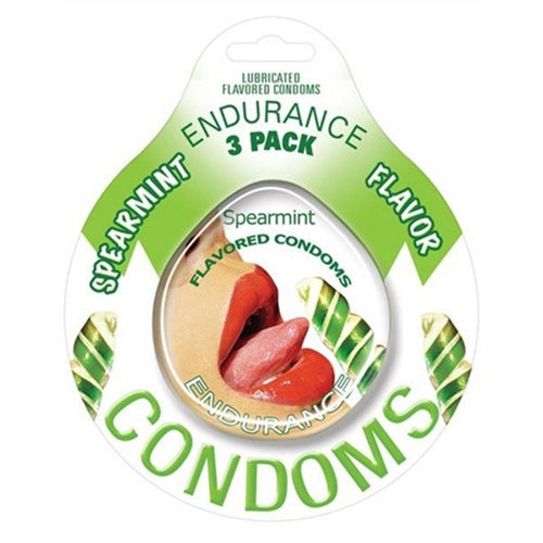 "Endurance Condoms - Spearmint - 3 Pack HTP2089"