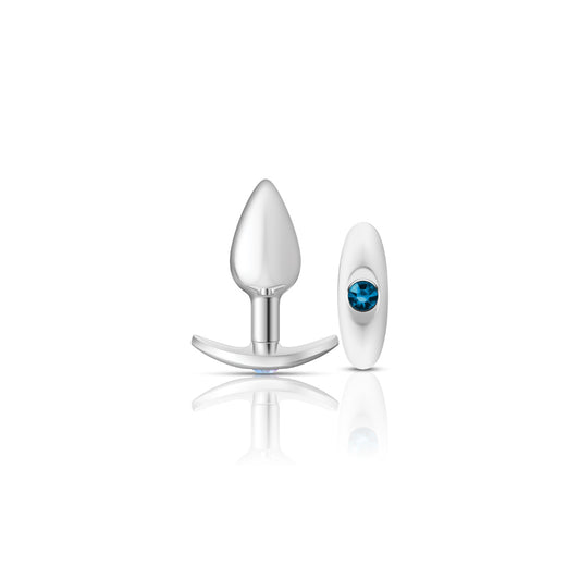 "Silver Anchor Buttplug Kit - Clear Iridescent/teal VB-CC9141"
