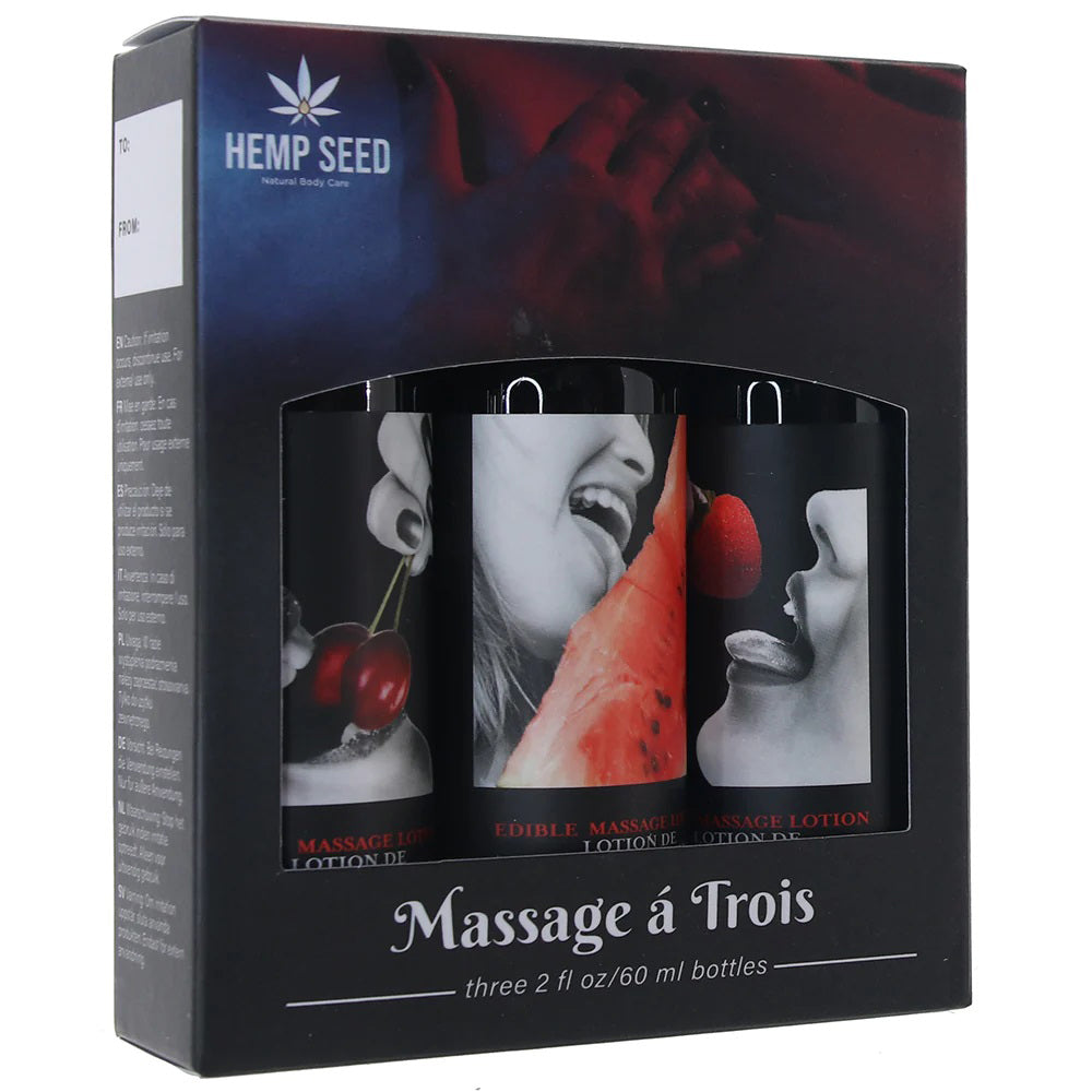 Massage a Trios Edible Massage Lotion Gift Set Box