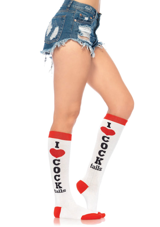 "Cocktails Knee High Socks - One Size LA-5606"