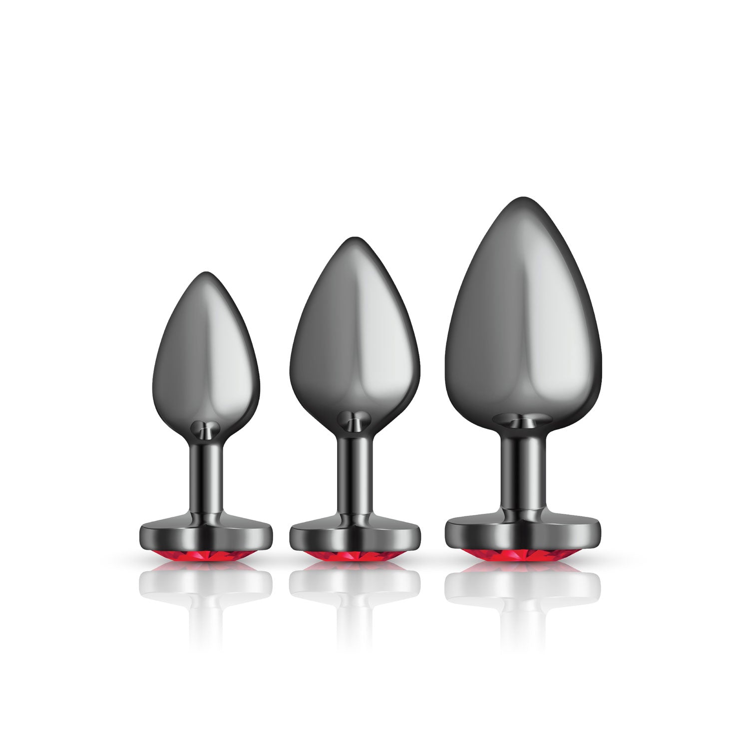 "Red Heart Gem Anal Trainer Kit - Gunmetal VB-CC9152"