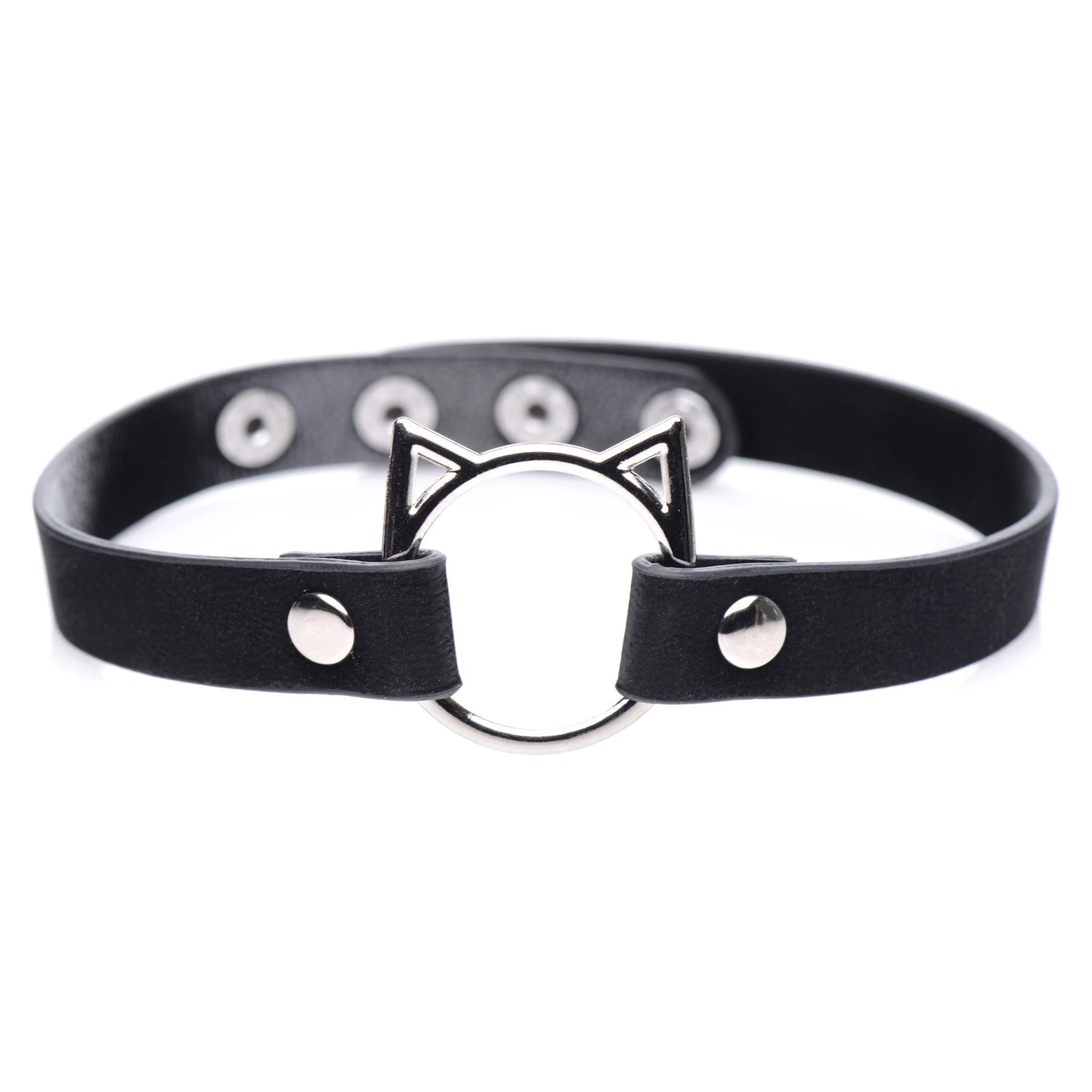 "Kinky Kitty Ring Slim Choker - Black MS-AG726-BLK"