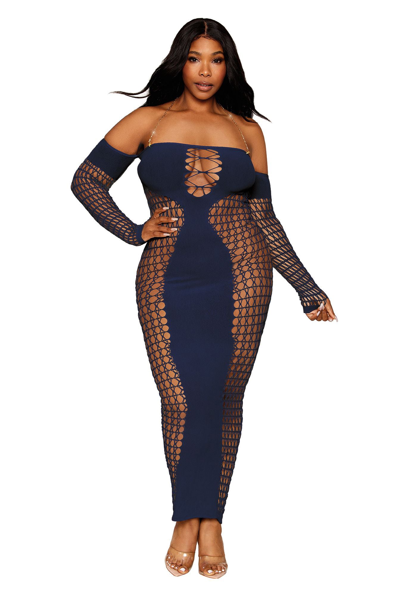 \Bodystocking Gown - Queen Size - Denim DG-0486XDENQ\""