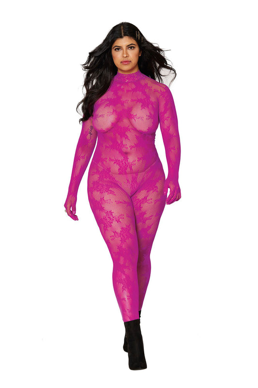 \Bodystocking With Finger Gloves - Queen Size - Azalea DG-0416AZAQ\""