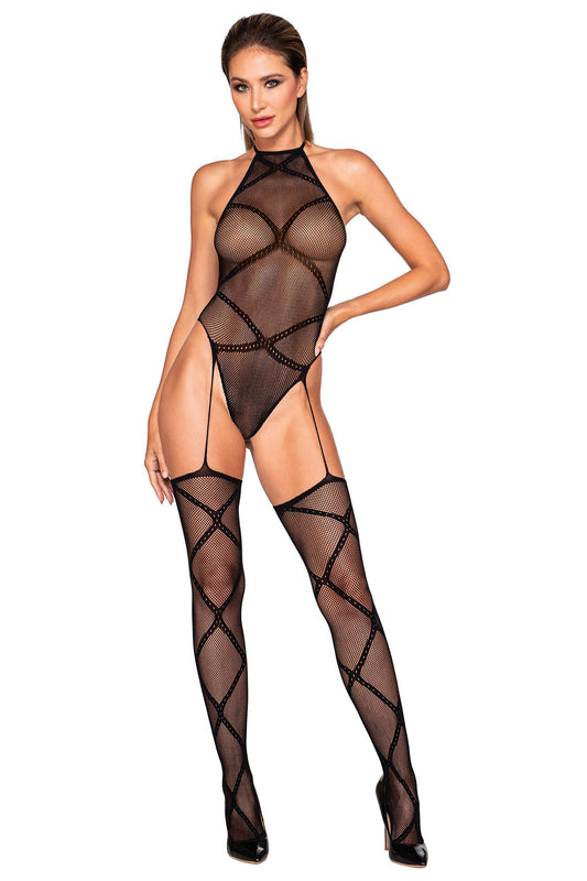 \Teddy Bodystocking - One Size - Black DG-0385BLKOS\""