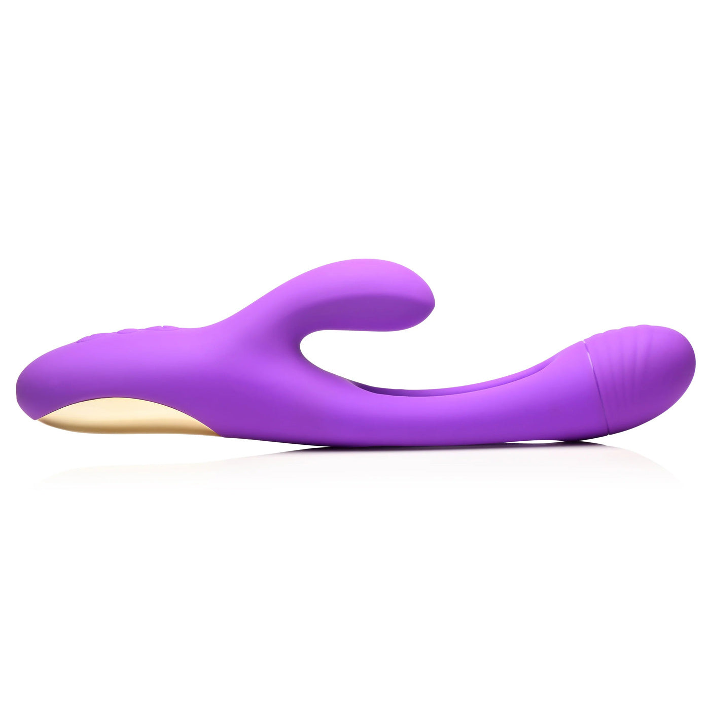 "Tri-Flick Flicking Silicone Rabbit Vibrator - Purple INM-AH411"