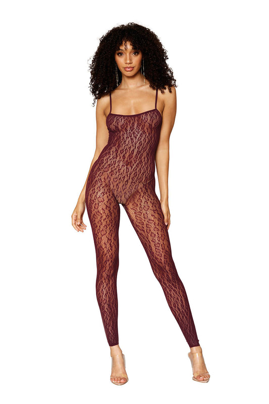 \Catsuit Bodystocking and Shrug - One Size - Burgundy DG-0417BUROS\""